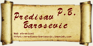 Predisav Barošević vizit kartica